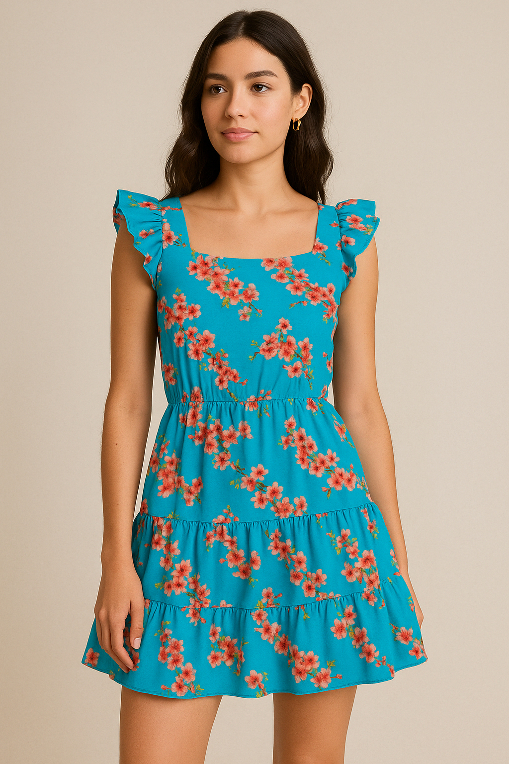 Ditsy Leaf Love Digital Printed Fabric - Pure Cotton