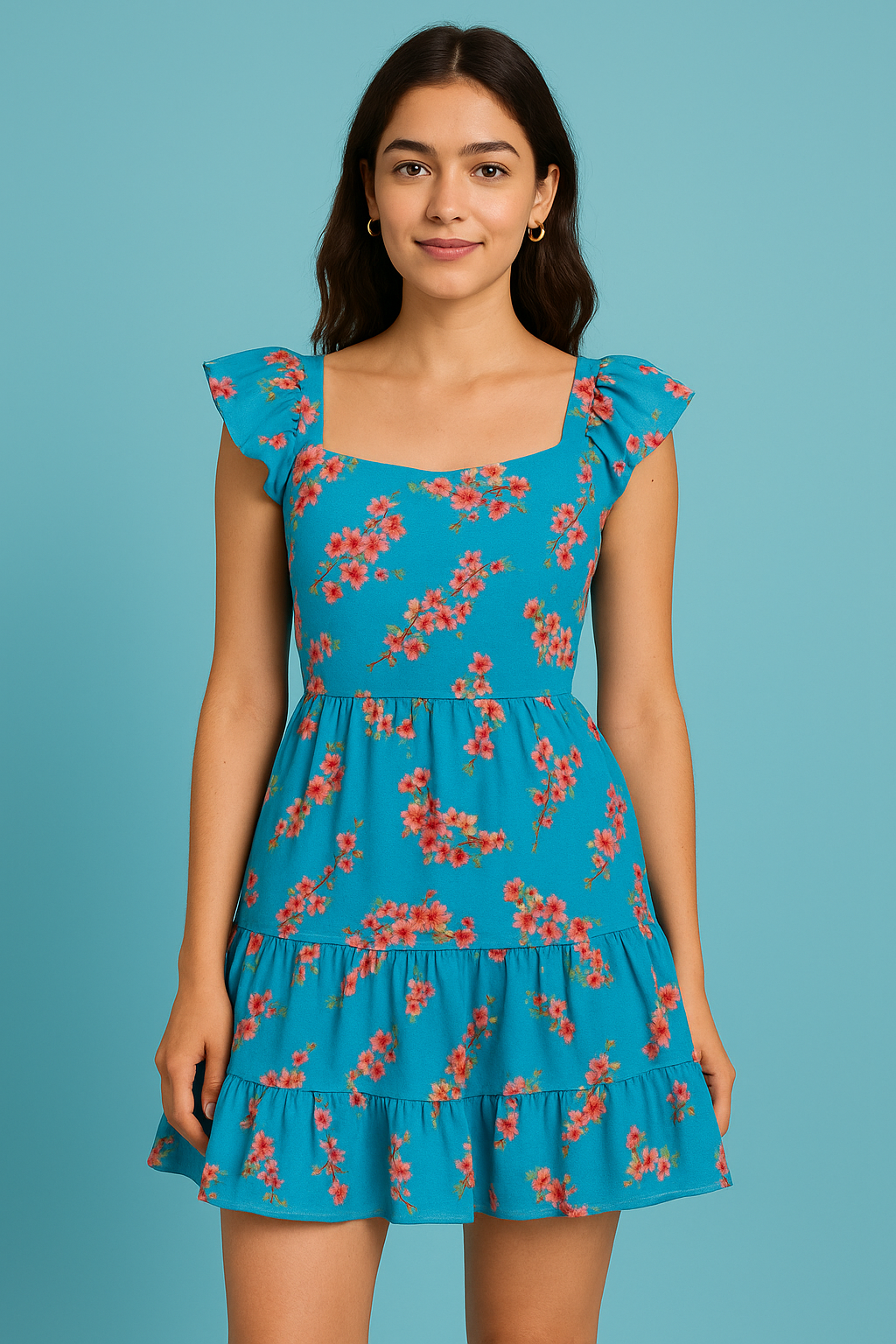 Ditsy Leaf Love Digital Printed Fabric - Pure Cotton