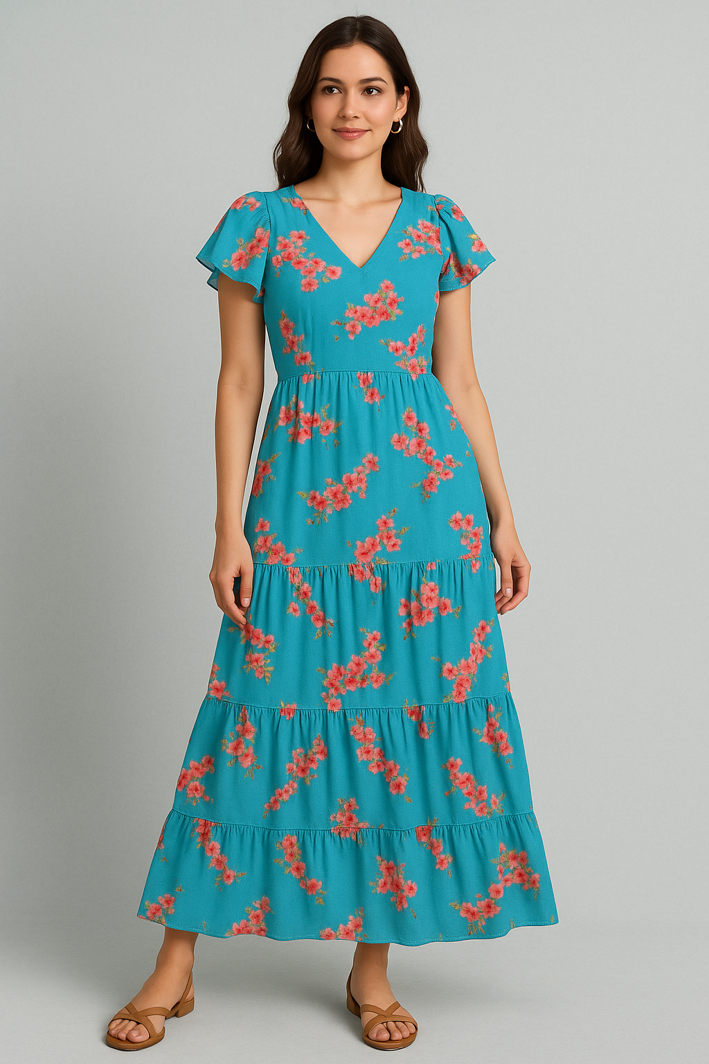 Ditsy Leaf Love Digital Printed Fabric - Pure Cotton