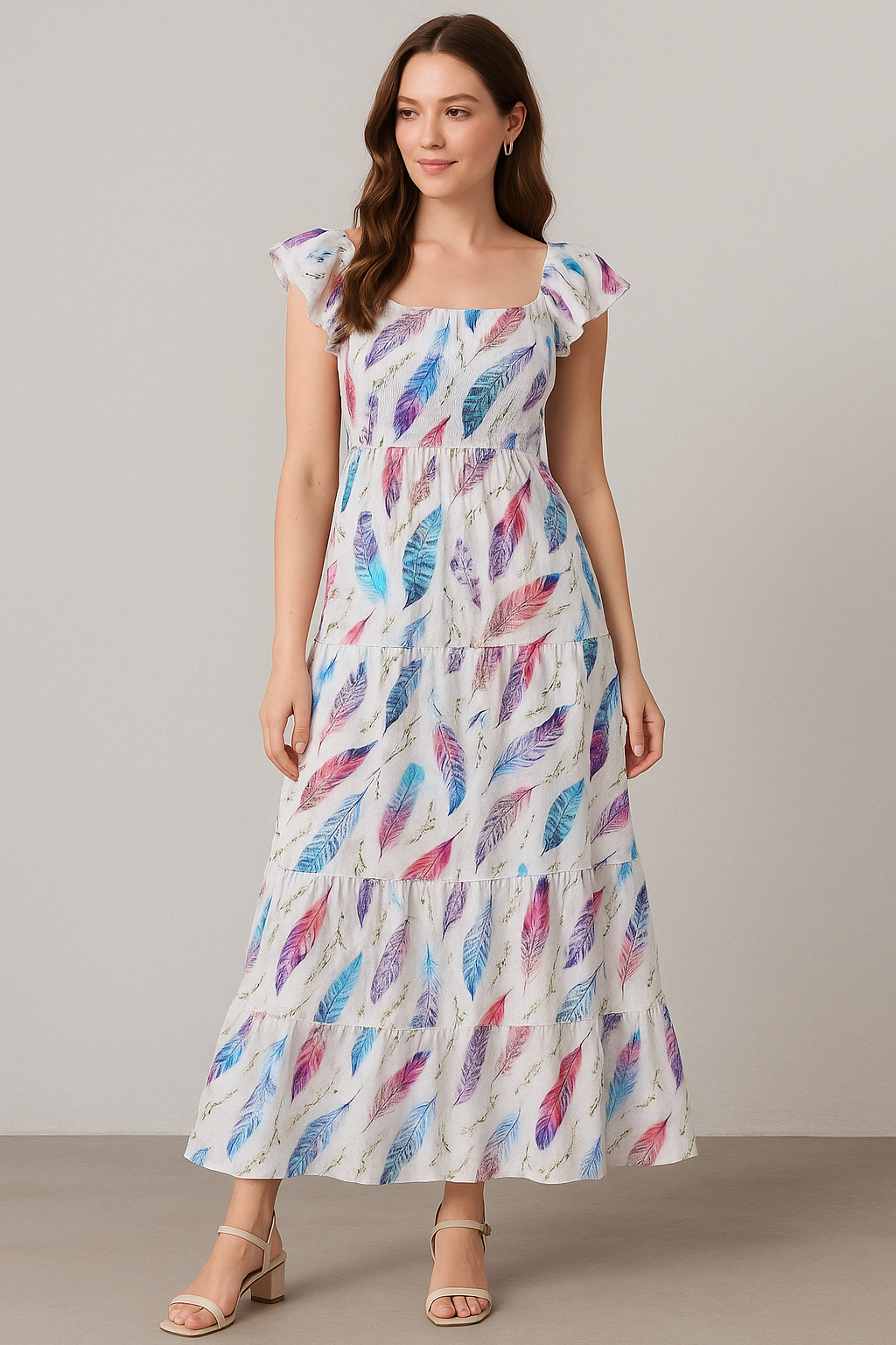 Feathers Digital Printed Fabric