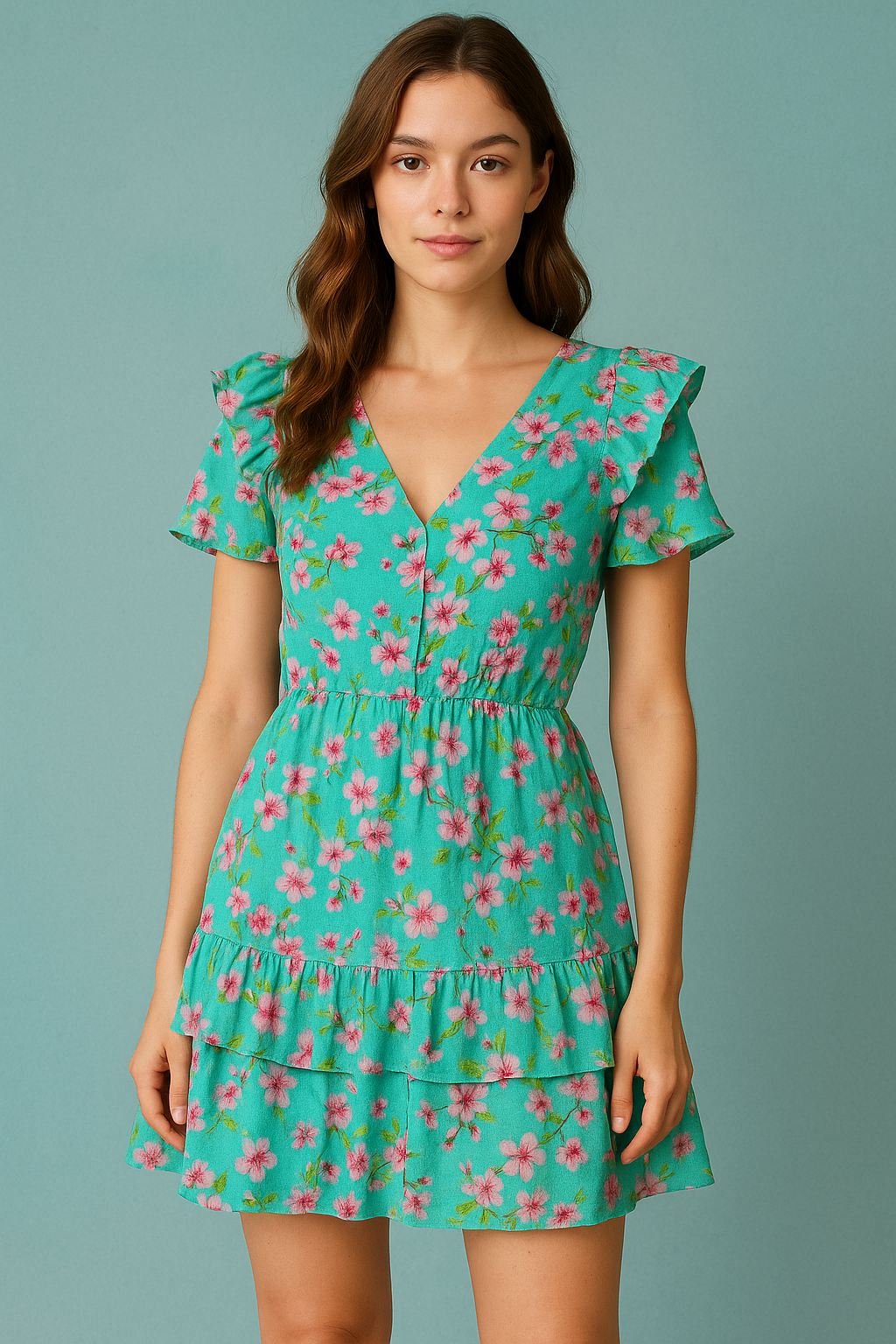 Beautiful Rama Floral Vine Digital Printed Fabric