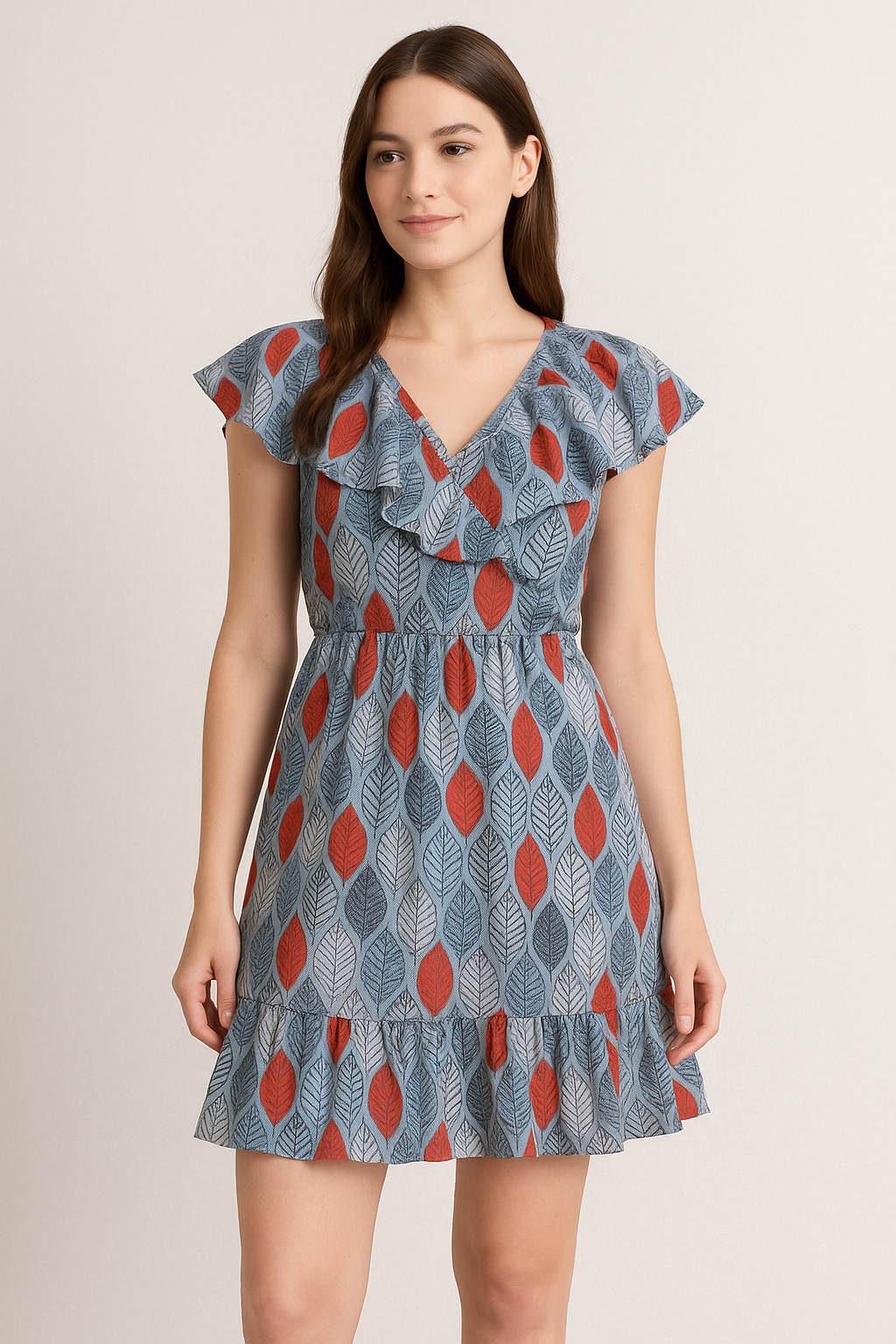 Autumn Leaves Digital Printed Fabric