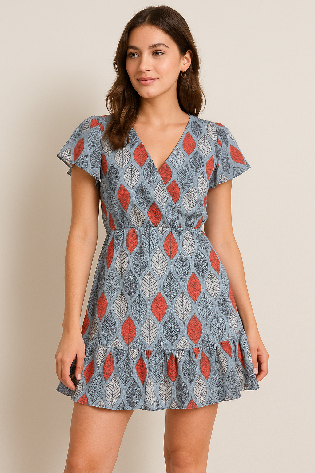 Autumn Leaves Digital Printed Fabric