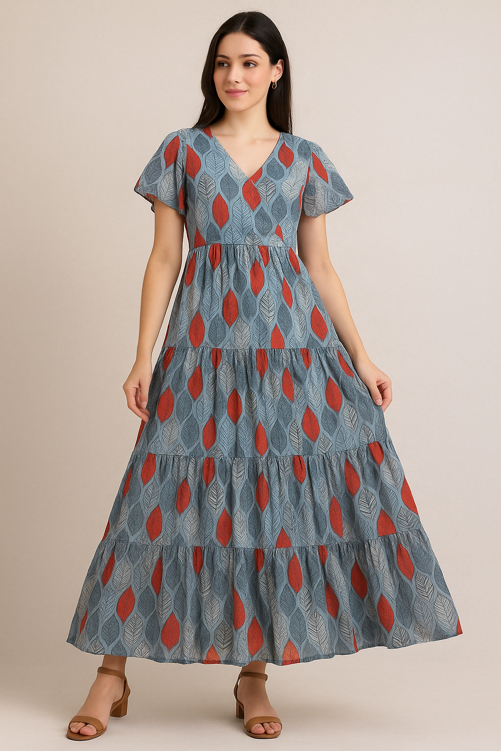 Autumn Leaves Digital Printed Fabric