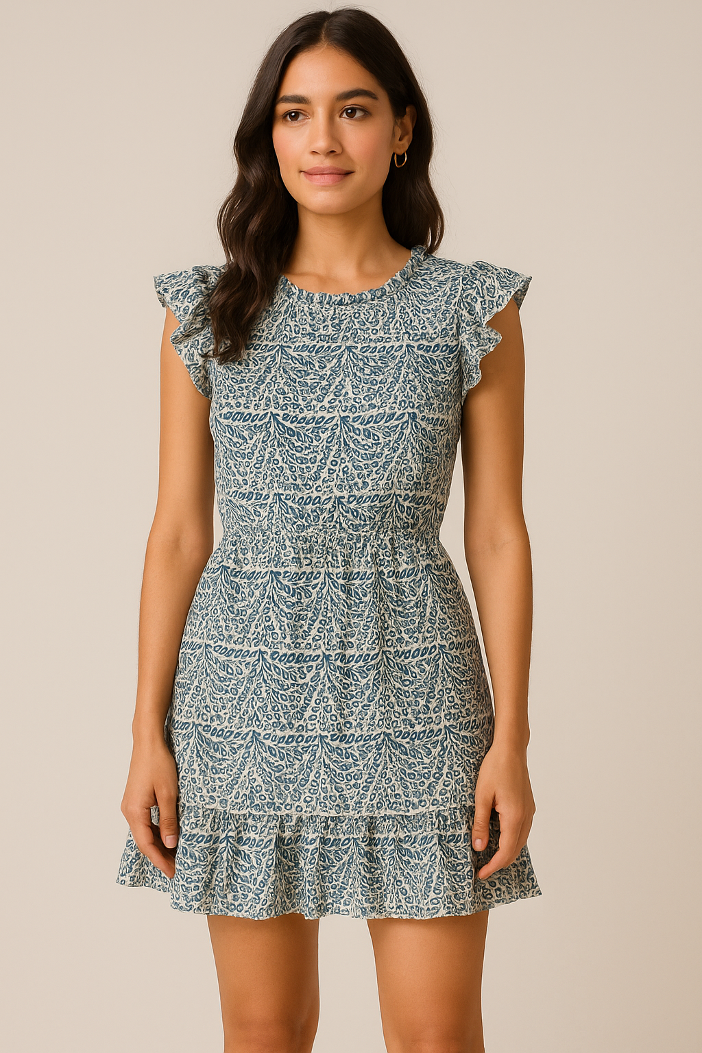 Morpich Block Digital Printed Fabric  - Pure Cotton