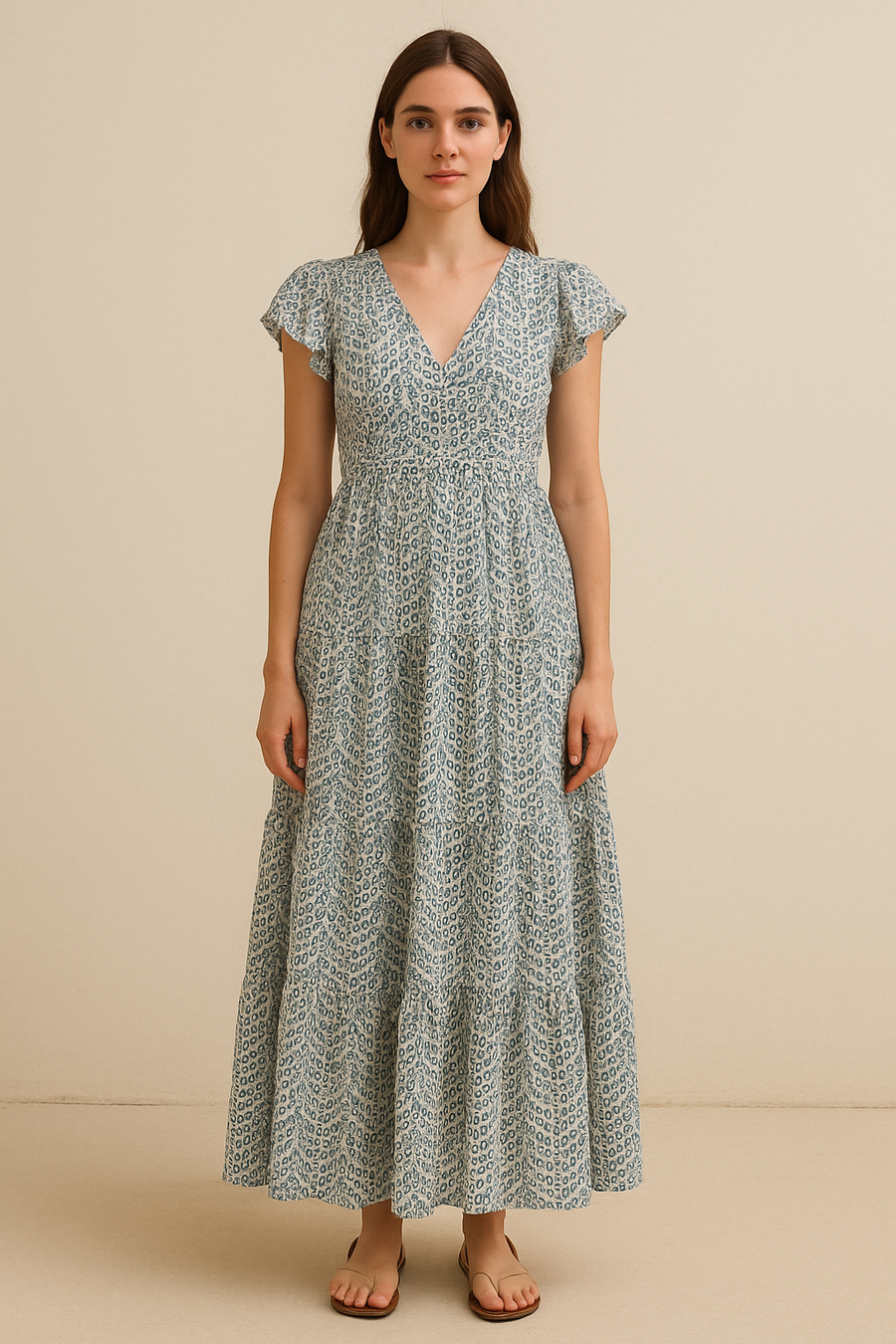 Morpich Block Digital Printed Fabric  - Pure Cotton