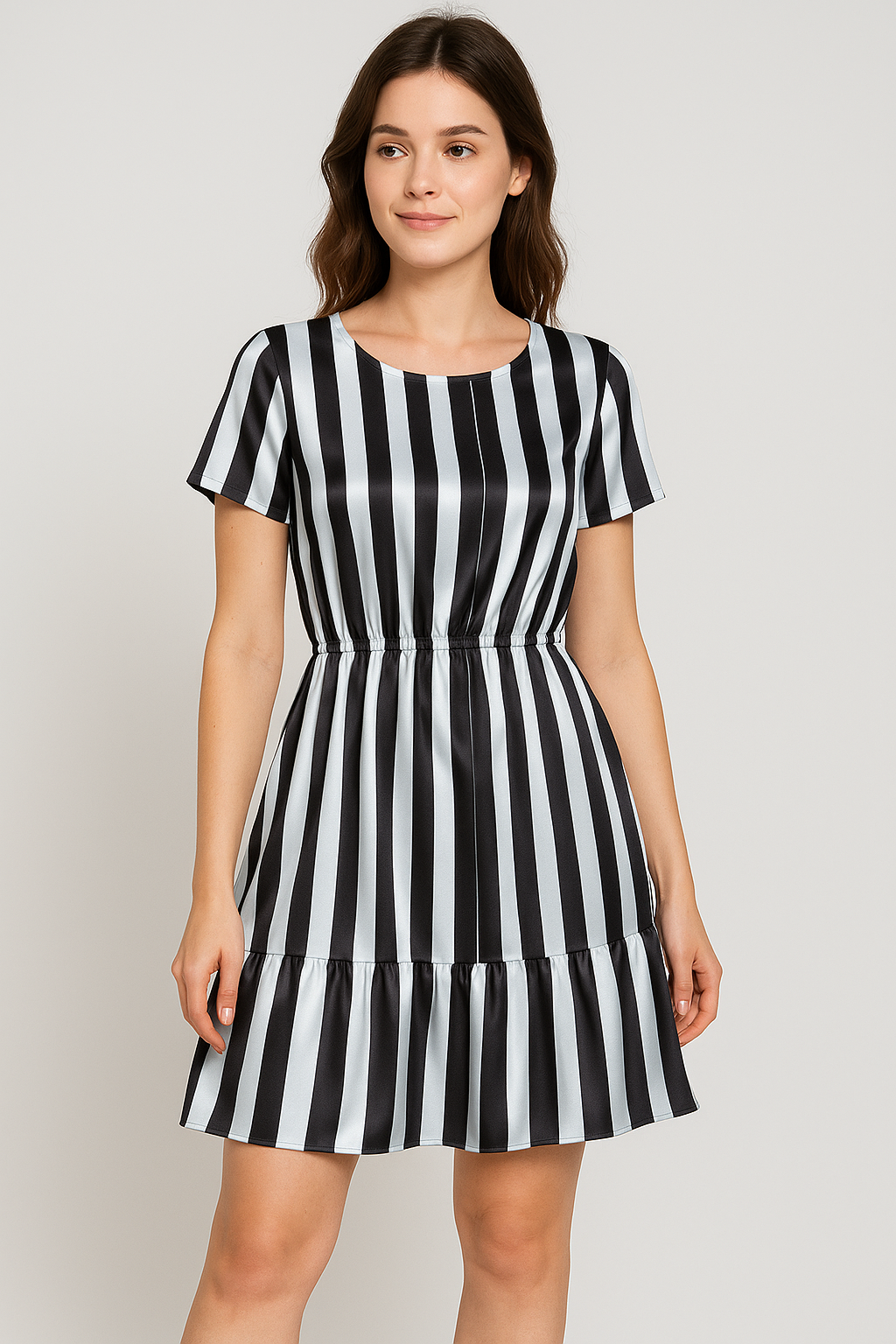 Decorative Black And White Zebra Digital Printed Fabric - Japan Satin