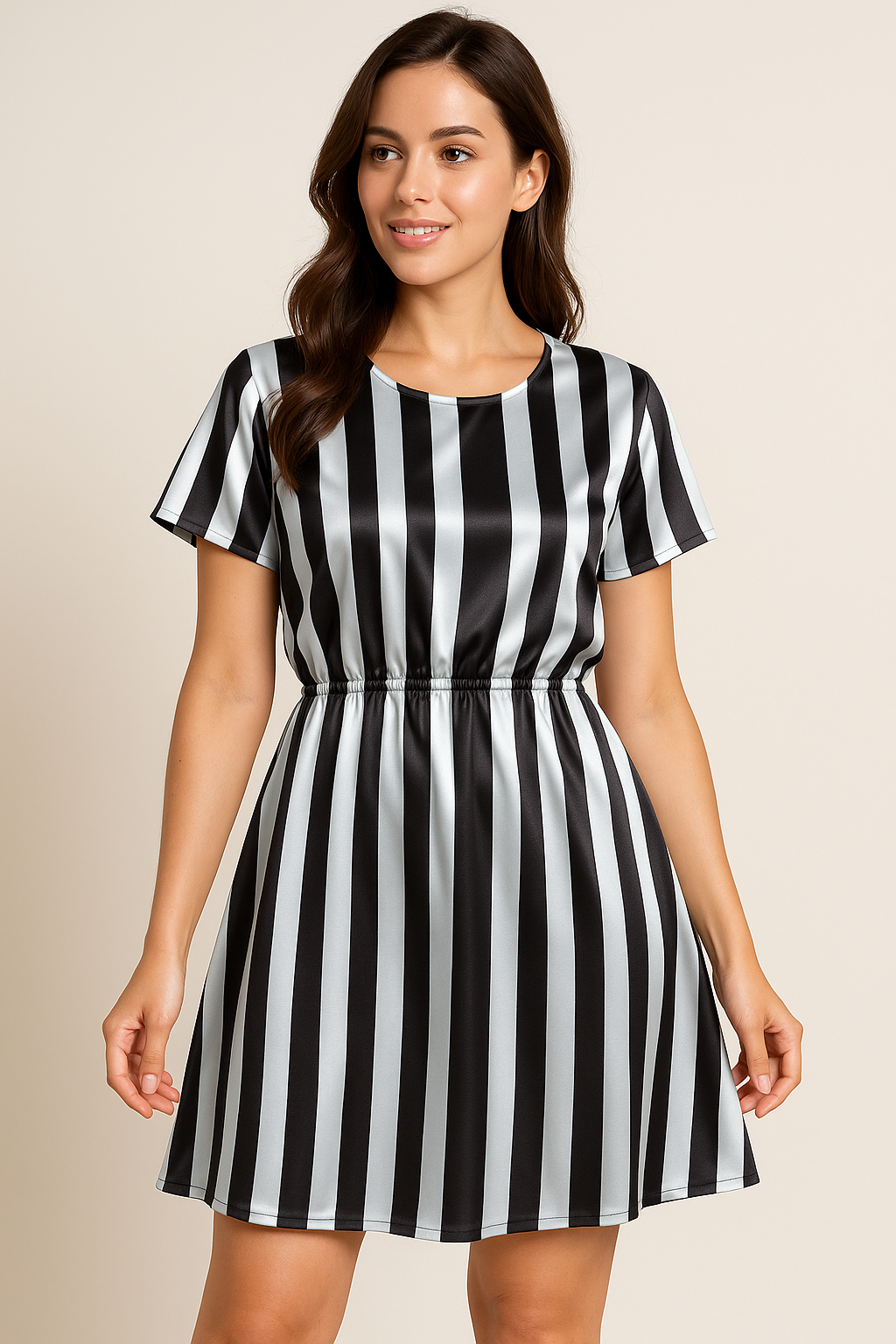 Decorative Black And White Zebra Digital Printed Fabric - Japan Satin