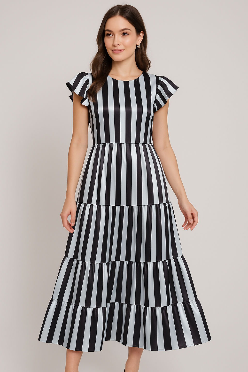 Decorative Black And White Zebra Digital Printed Fabric - Japan Satin