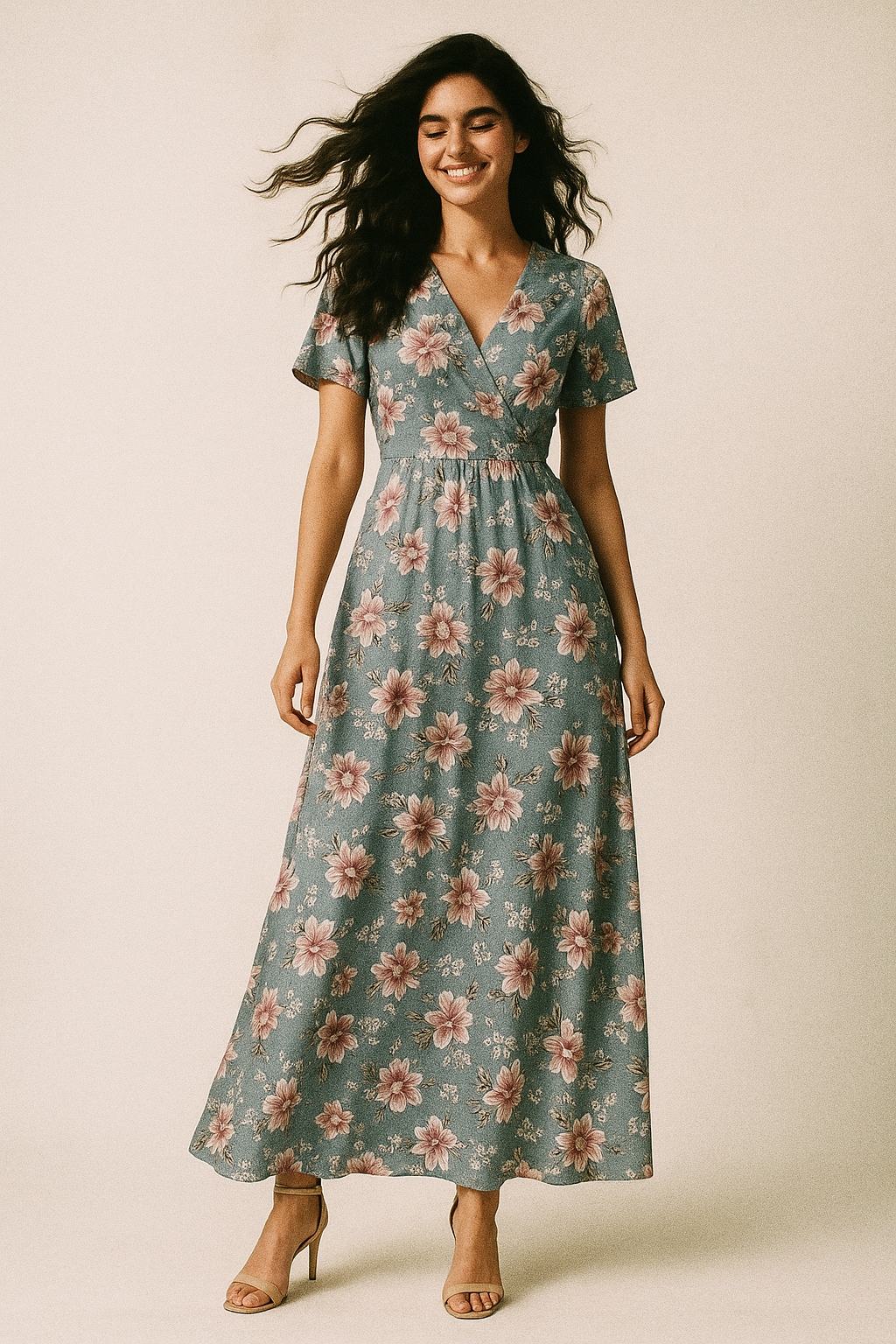 Decorative Tiny Chintz With Lily Digital Printed Fabric - Japan Satin