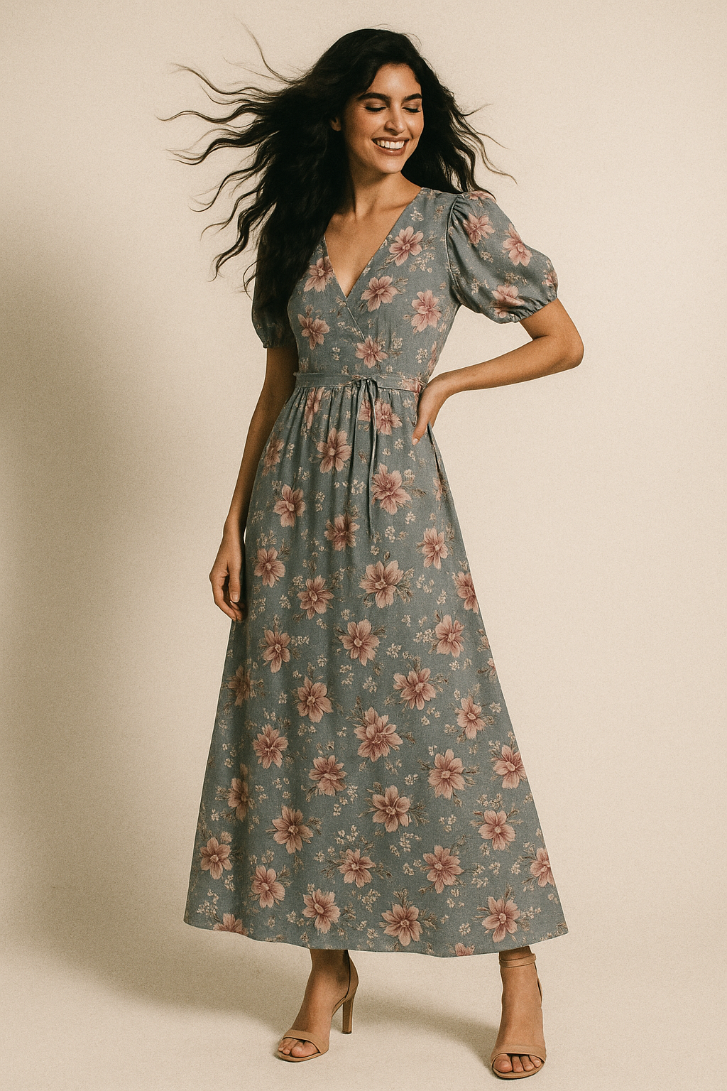 Decorative Tiny Chintz With Lily Digital Printed Fabric - Japan Satin