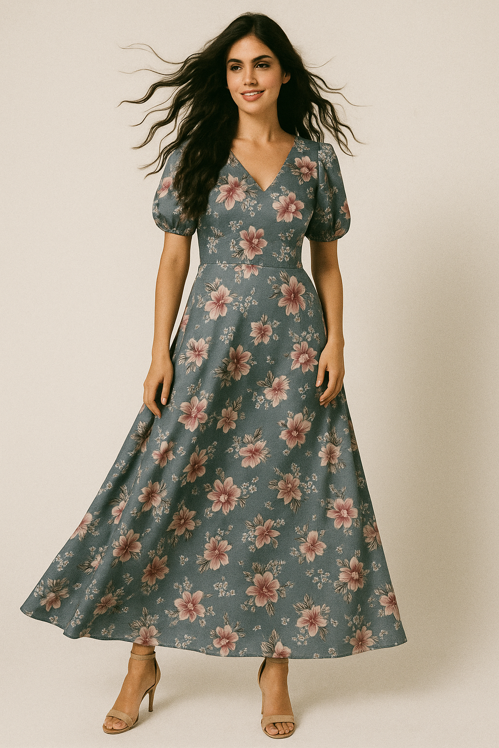 Decorative Tiny Chintz With Lily Digital Printed Fabric - Japan Satin