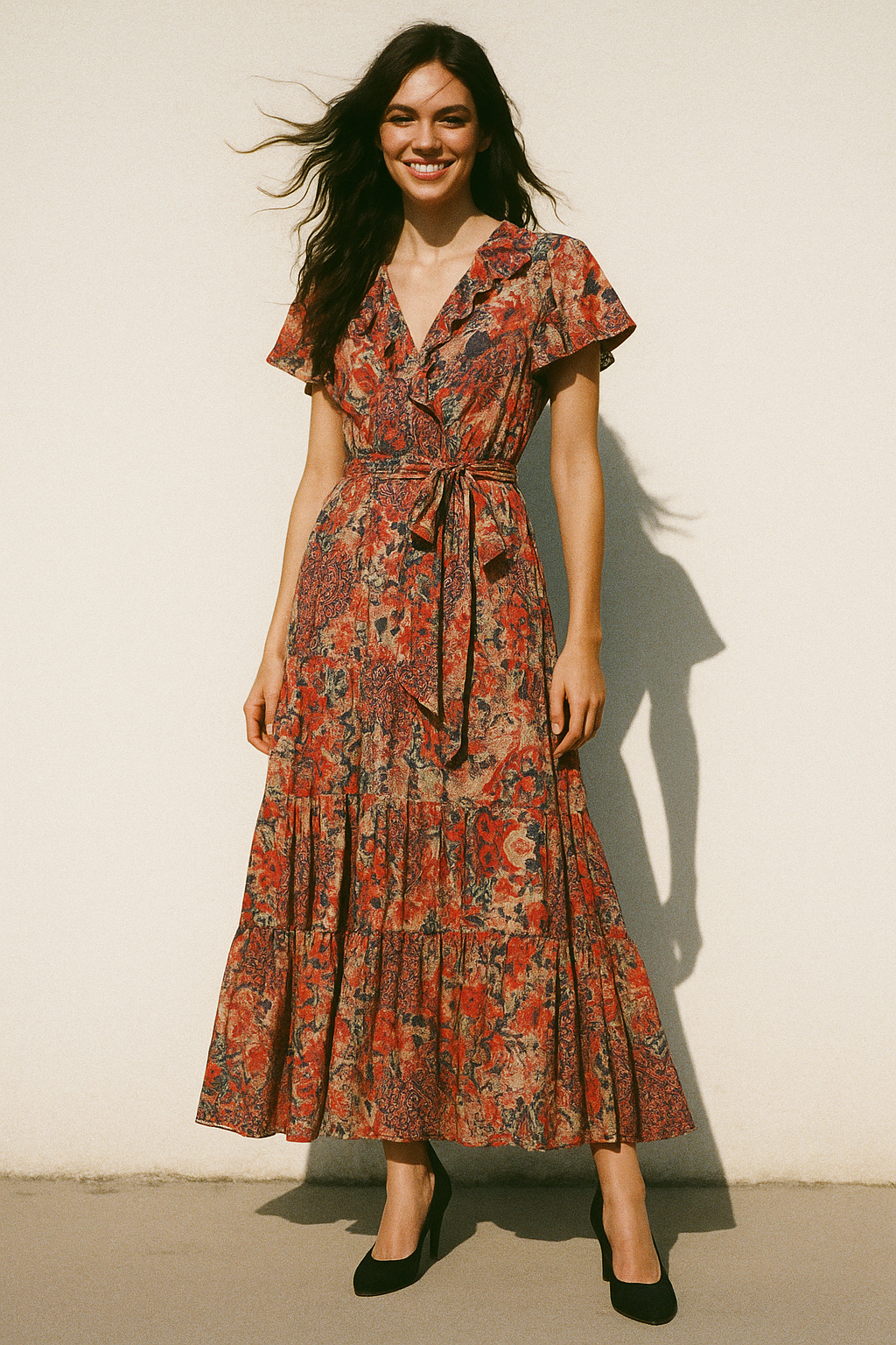 Damask Pattern Digital Printed Fabric