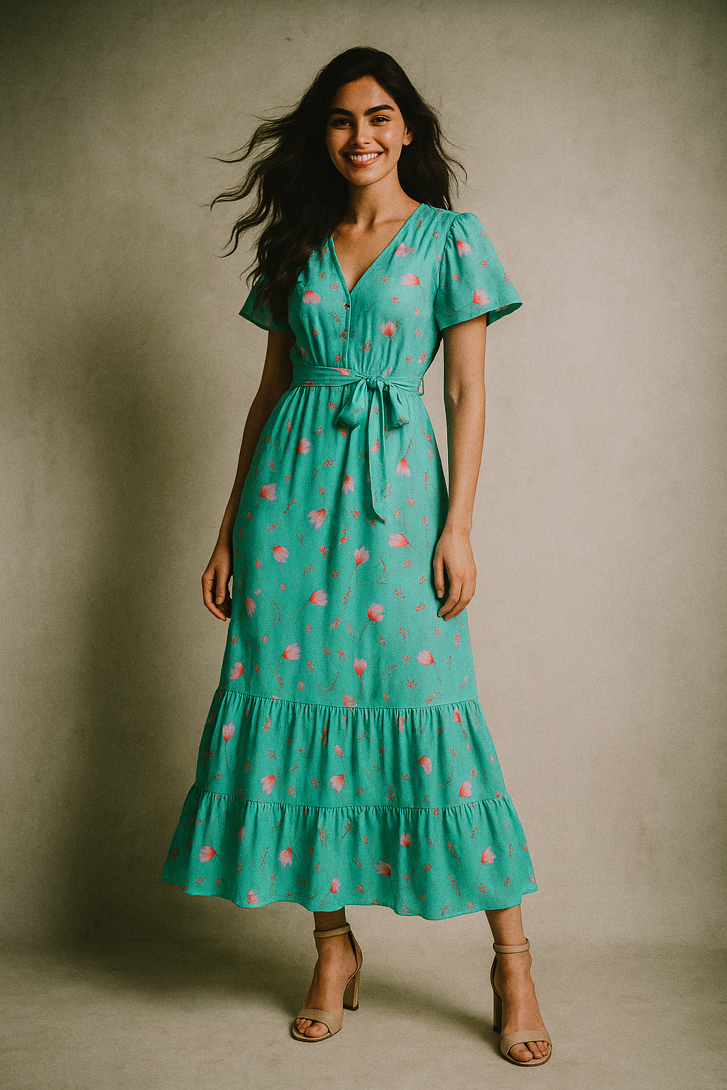 Romantic And Feminine Digital Printed Fabric - Muslin