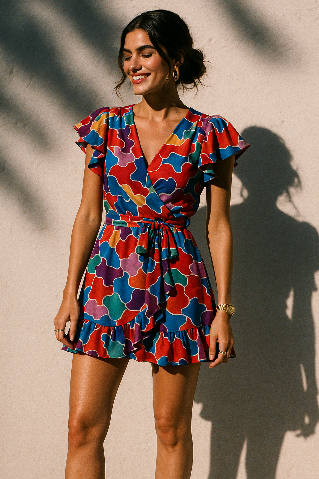 Colourful Marble Abstract Art Digital Printed Fabric - Silk Crepe