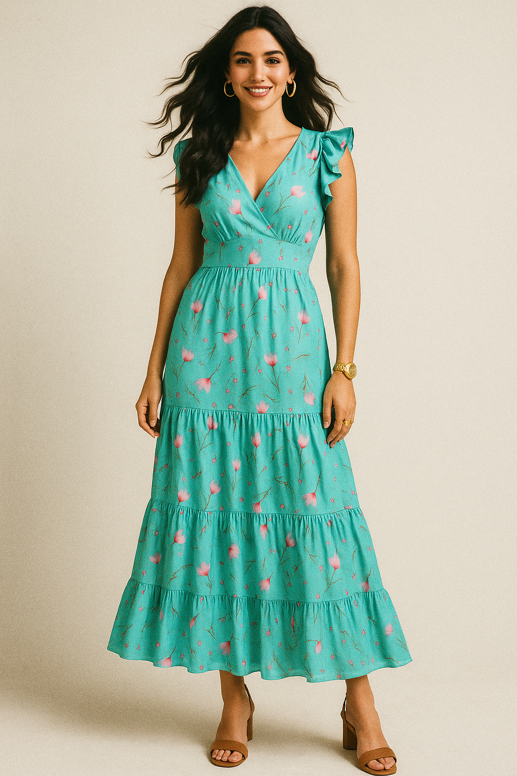 Romantic And Feminine Digital Printed Fabric - Crepe