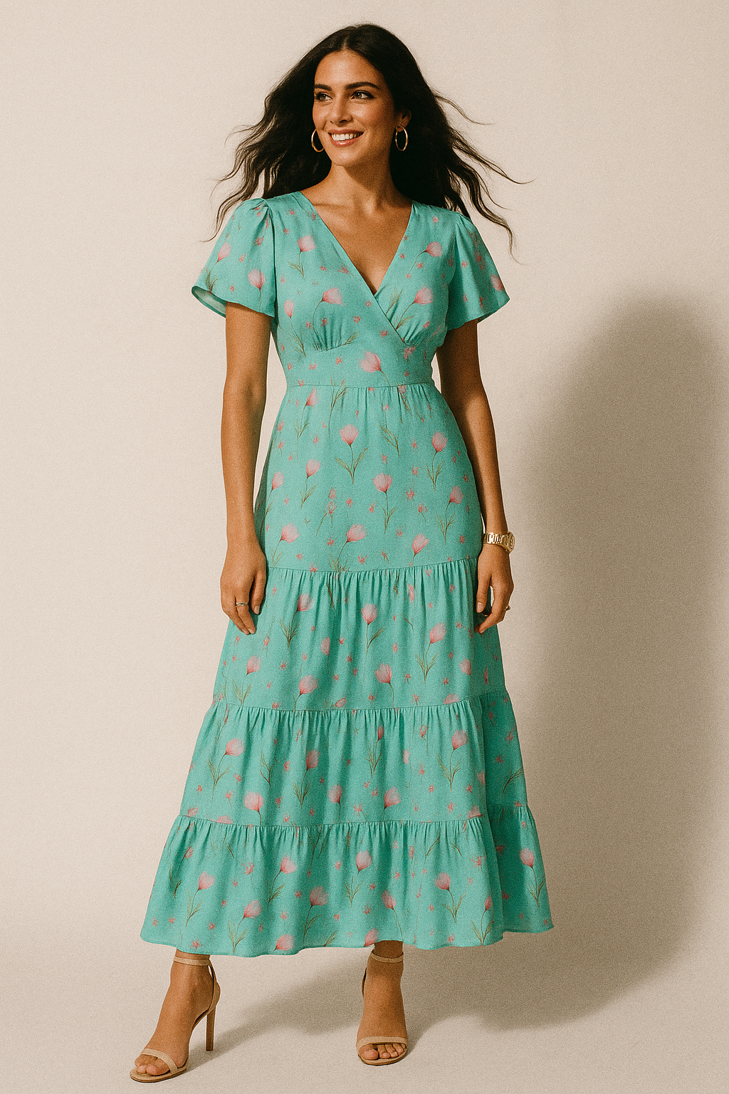 Romantic And Feminine Digital Printed Fabric - Crepe