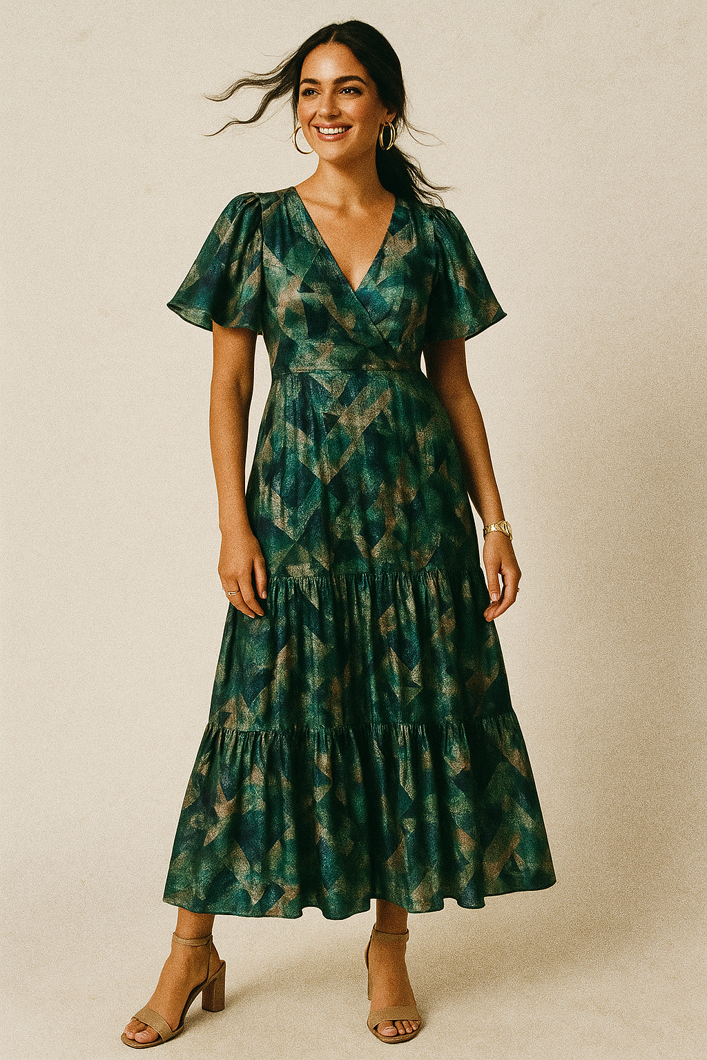 Houndstooth Pattern Digital Printed Fabric