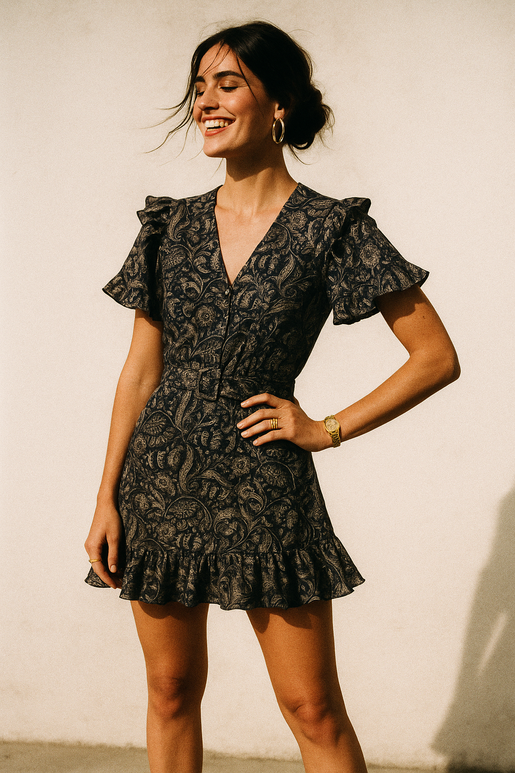 Brown Paisley Seamless Digital Printed Fabric