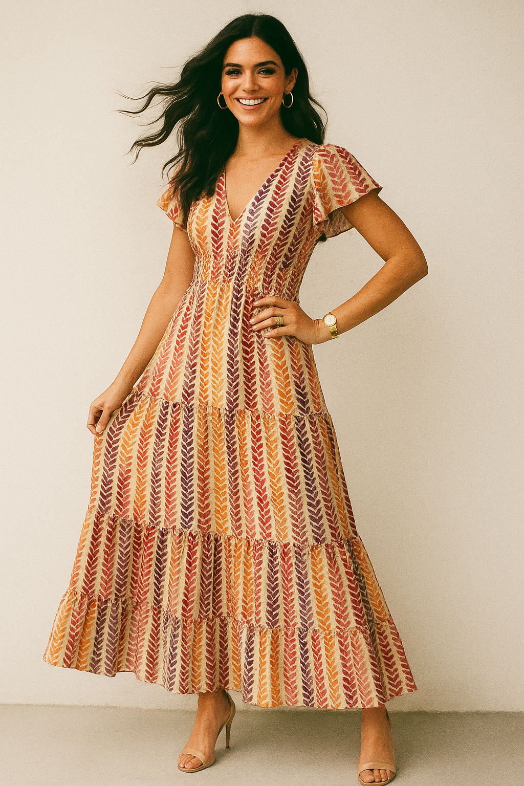 Bird Eyes Pattern Digital Printed Fabric