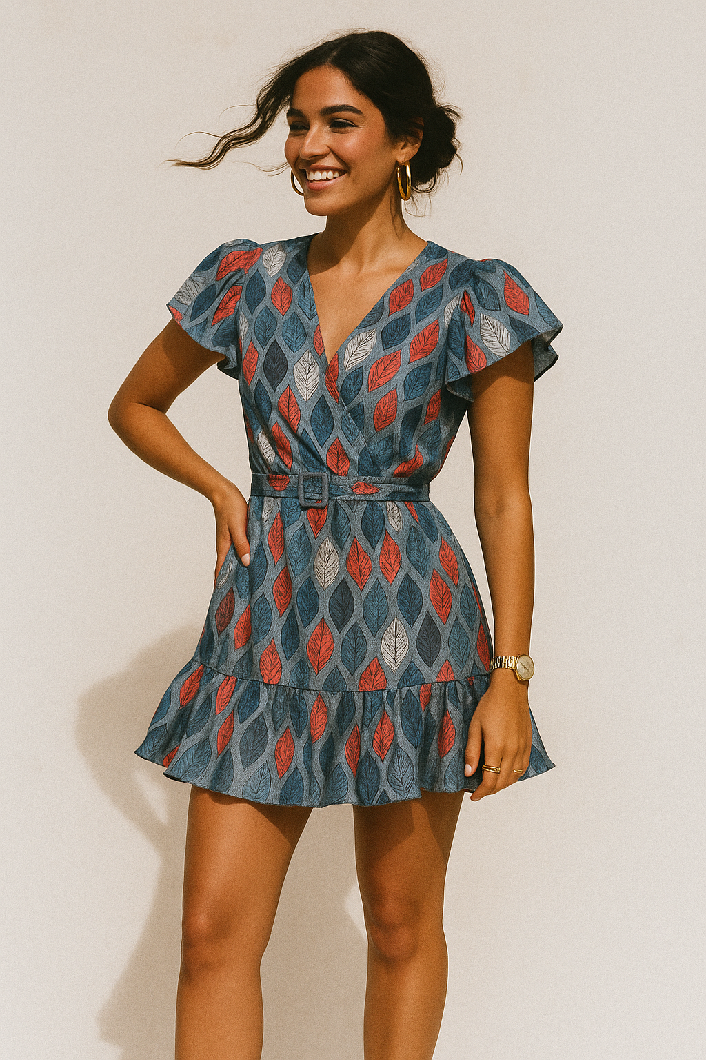 Autumn Leaves Digital Printed Fabric