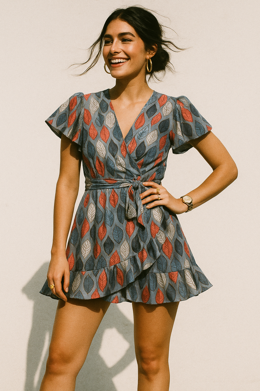 Autumn Leaves Digital Printed Fabric