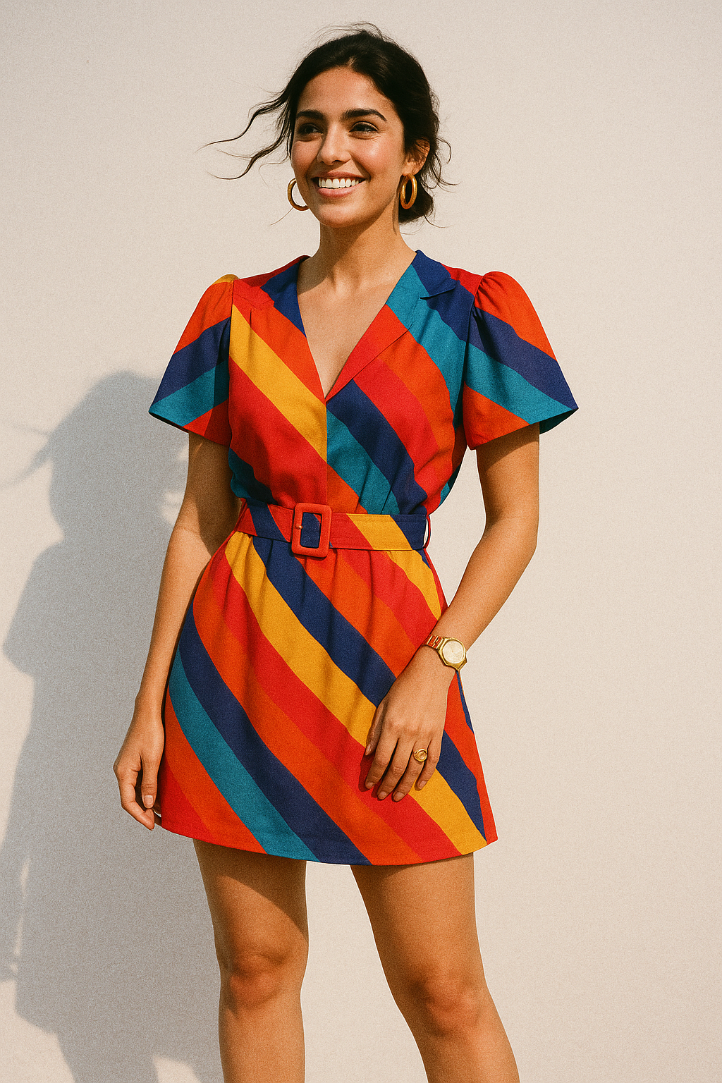 Zigzag Digital Printed Kora Silk Fabric from FAB VOGUE Studio