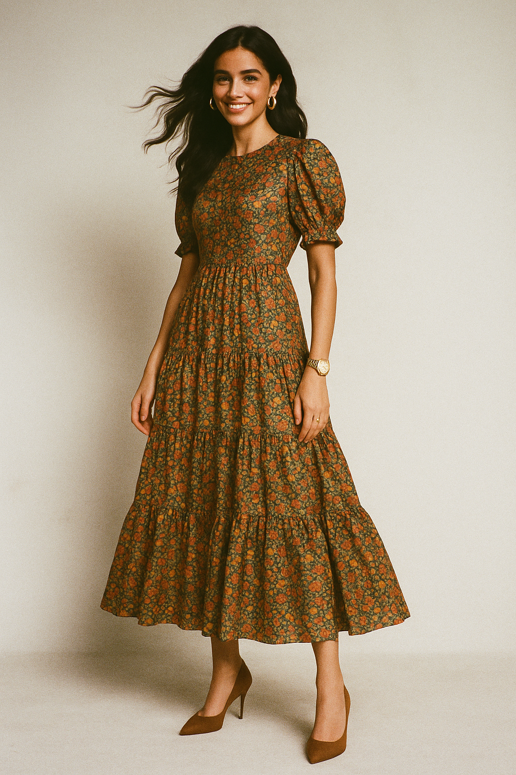 Multicolor Arabesue Kora Silk Printed Fabric