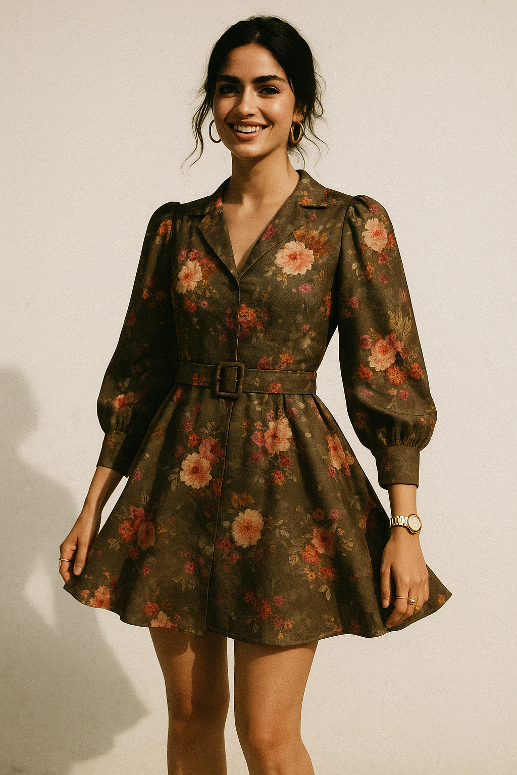 Morden Peony Watercolour Art Digital Printed Fabric - Kora Silk