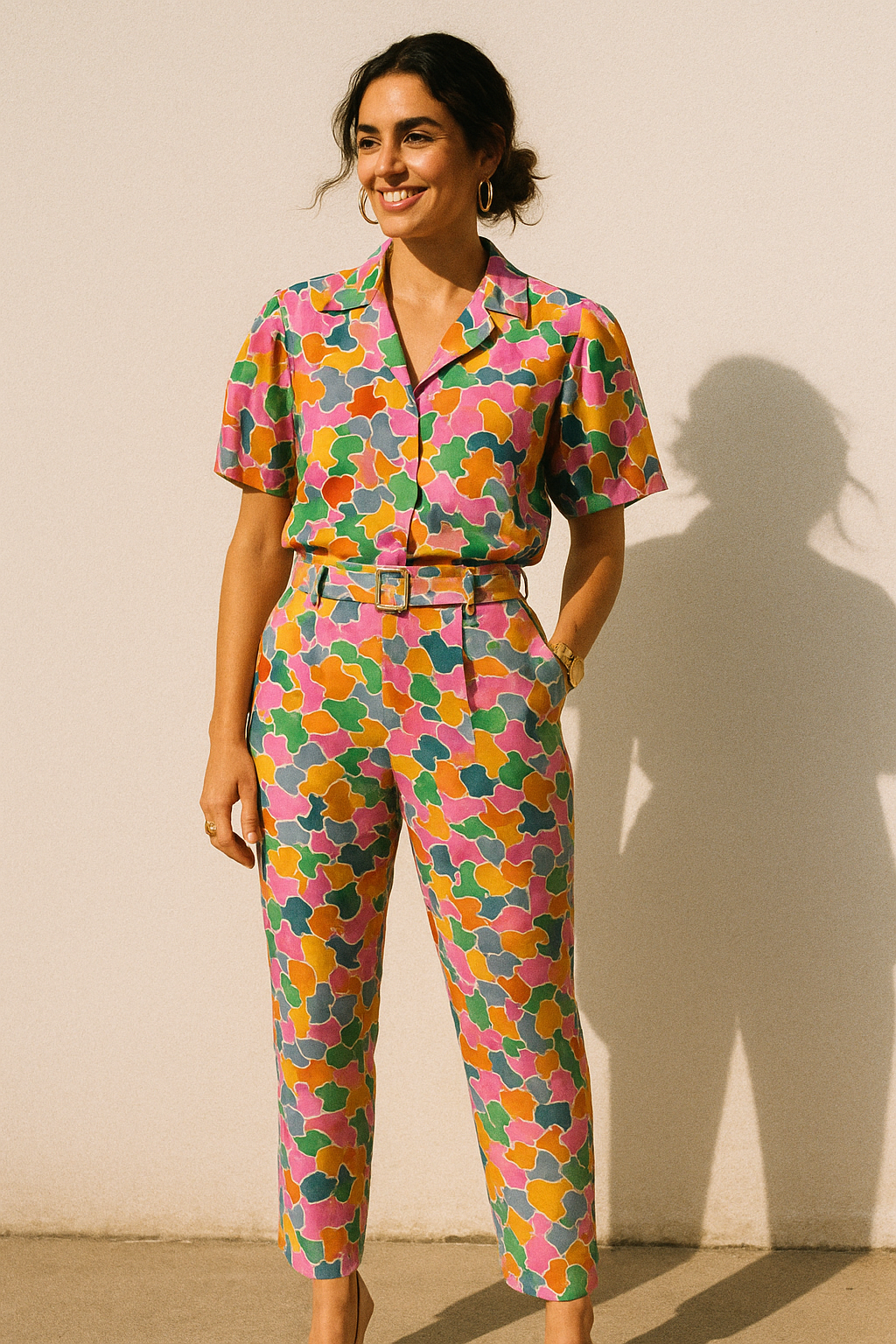 Seamless Rainbow Marble Art Digital Printed Fabric - Kora Silk