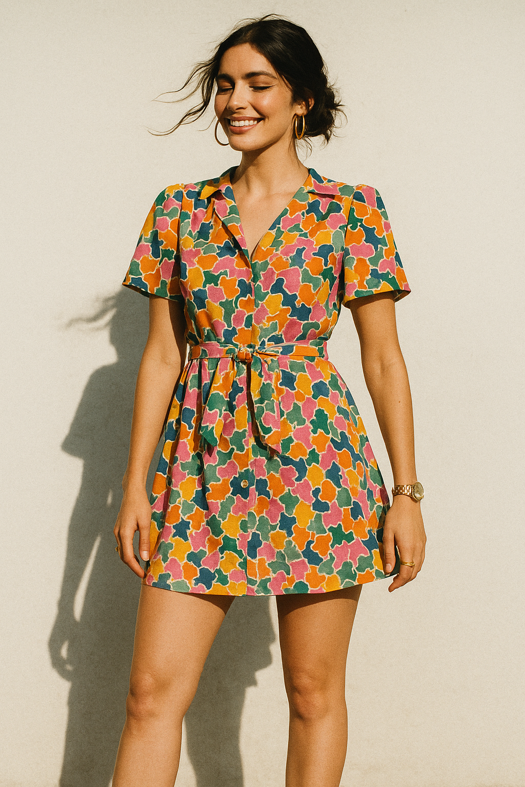 Seamless Rainbow Marble Art Digital Printed Fabric - Kora Silk