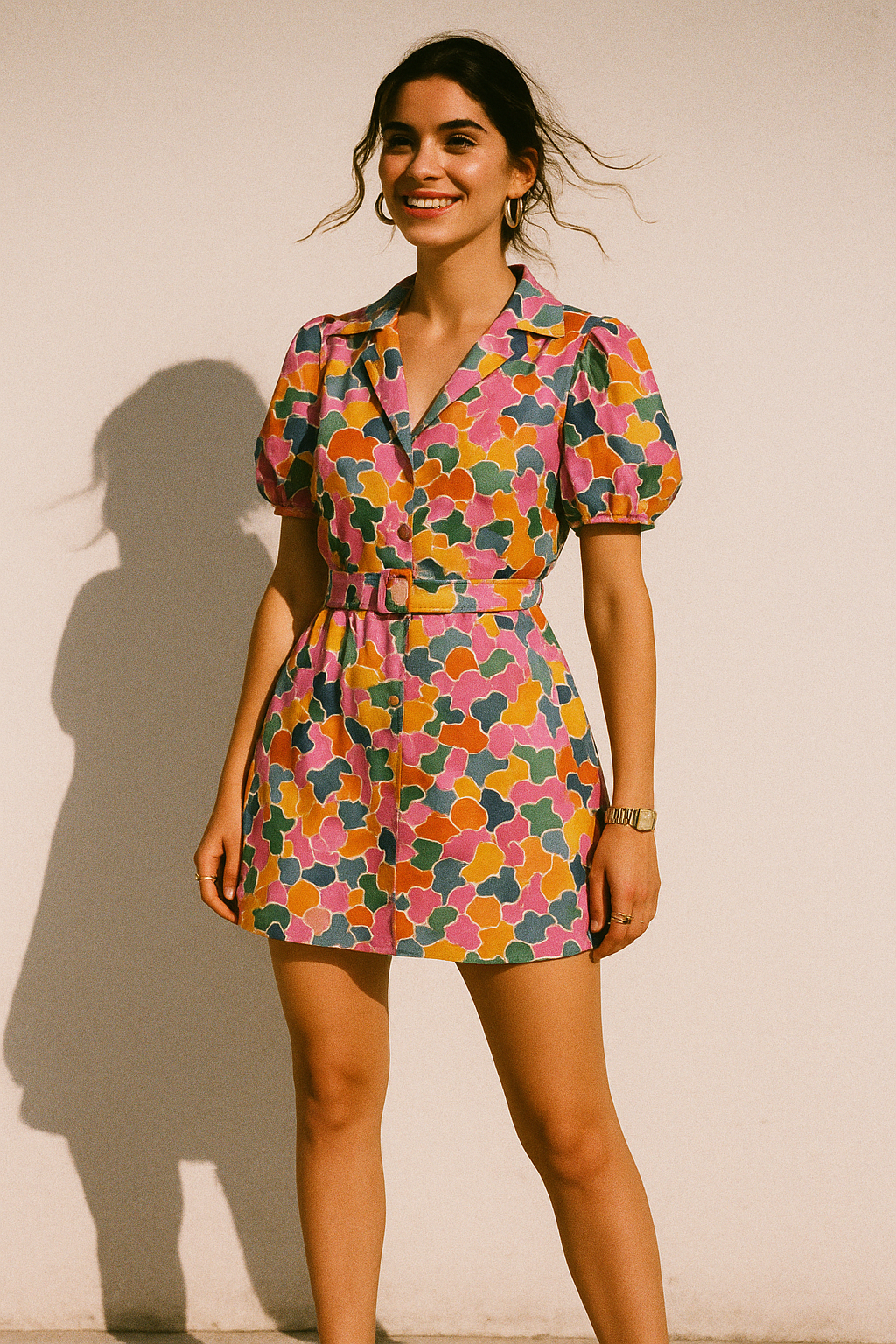 Seamless Rainbow Marble Art Digital Printed Fabric - Kora Silk