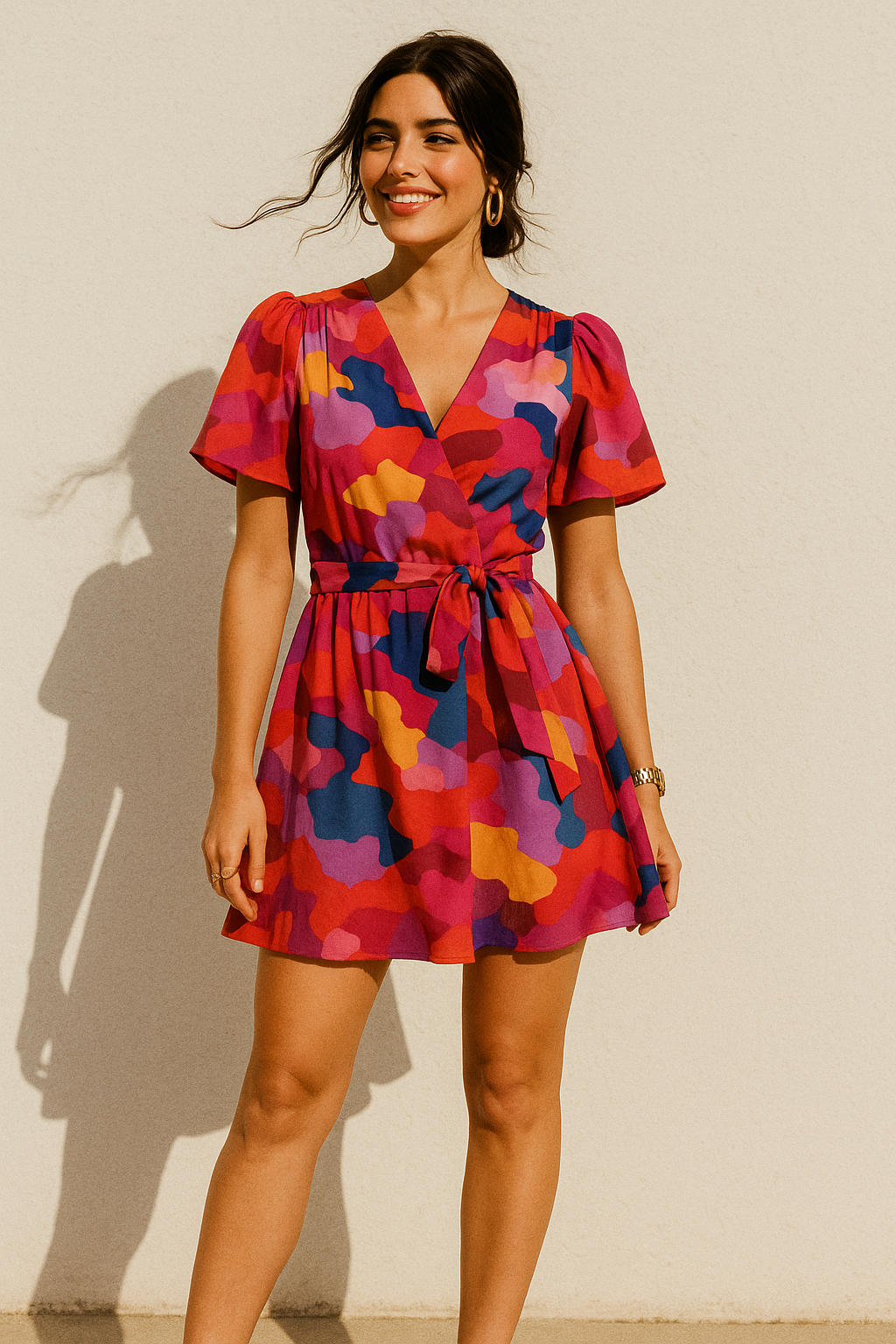 Morden Paint Of Art Multicolour Digital Printed Fabric - Kora Silk