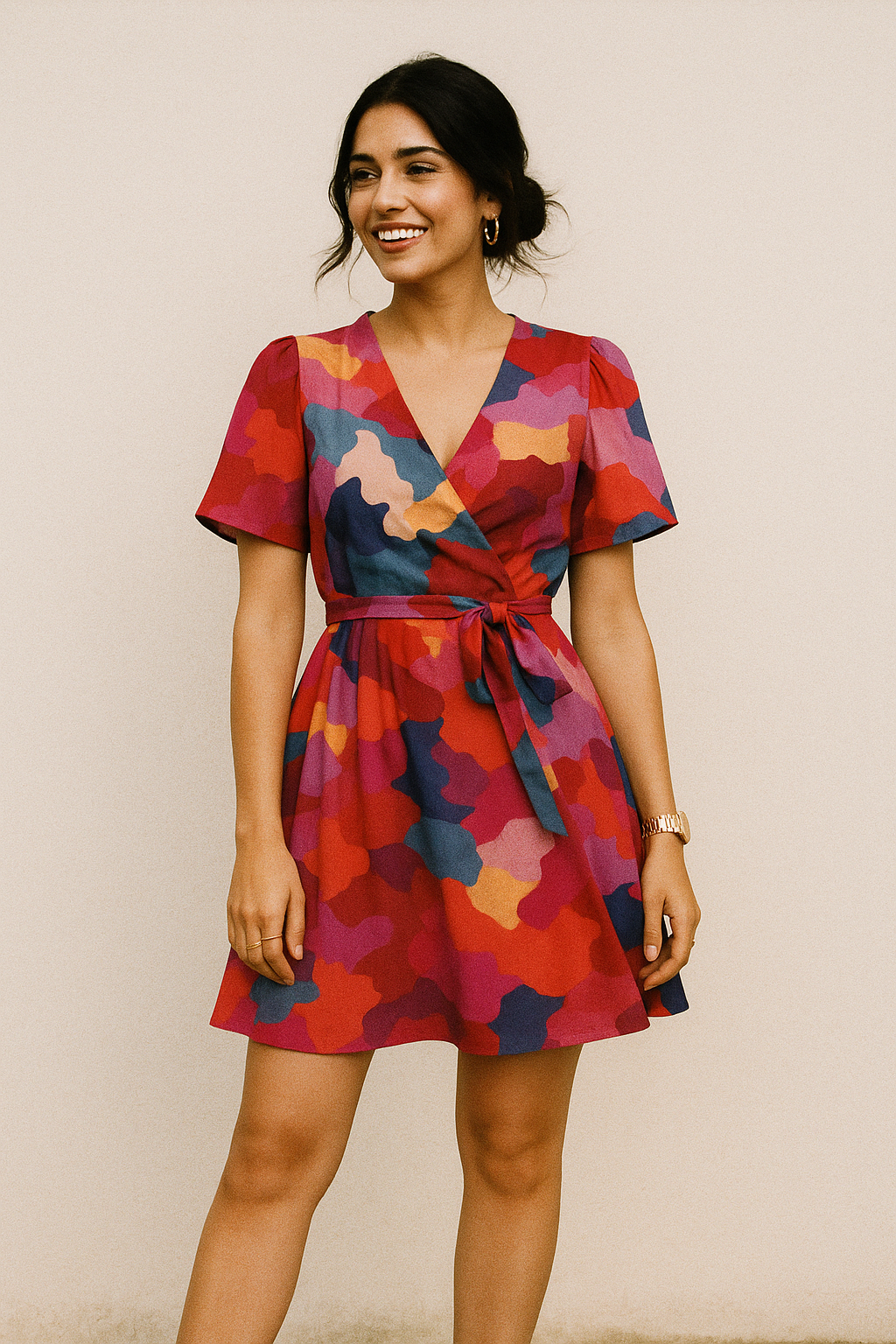 Morden Paint Of Art Multicolour Digital Printed Fabric - Kora Silk