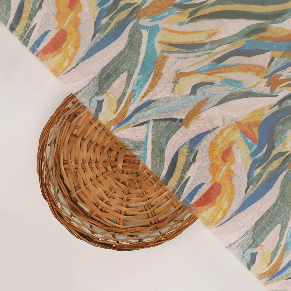 Abstract Print Linen Satin Fabric – 202a2375copy