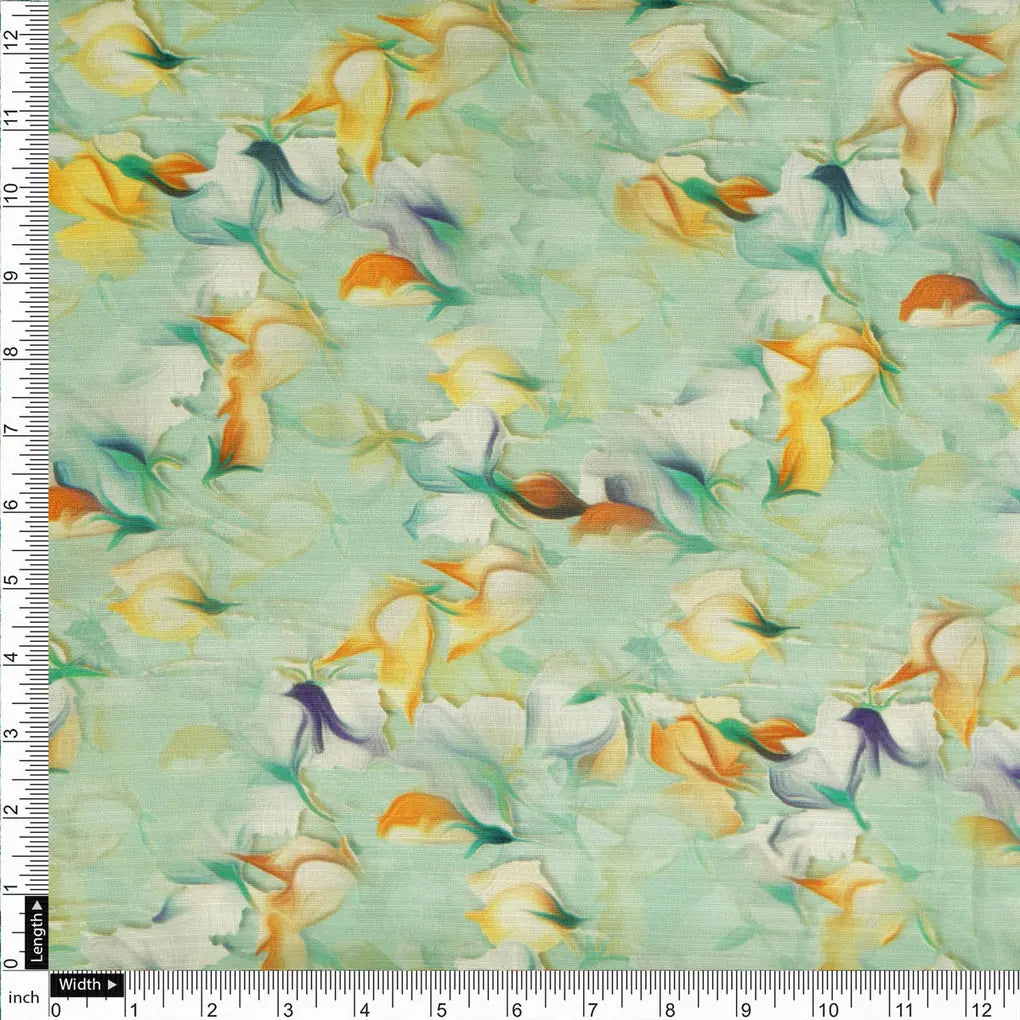 Linen Satin Floral Printed Fabric – 202a2377copy
