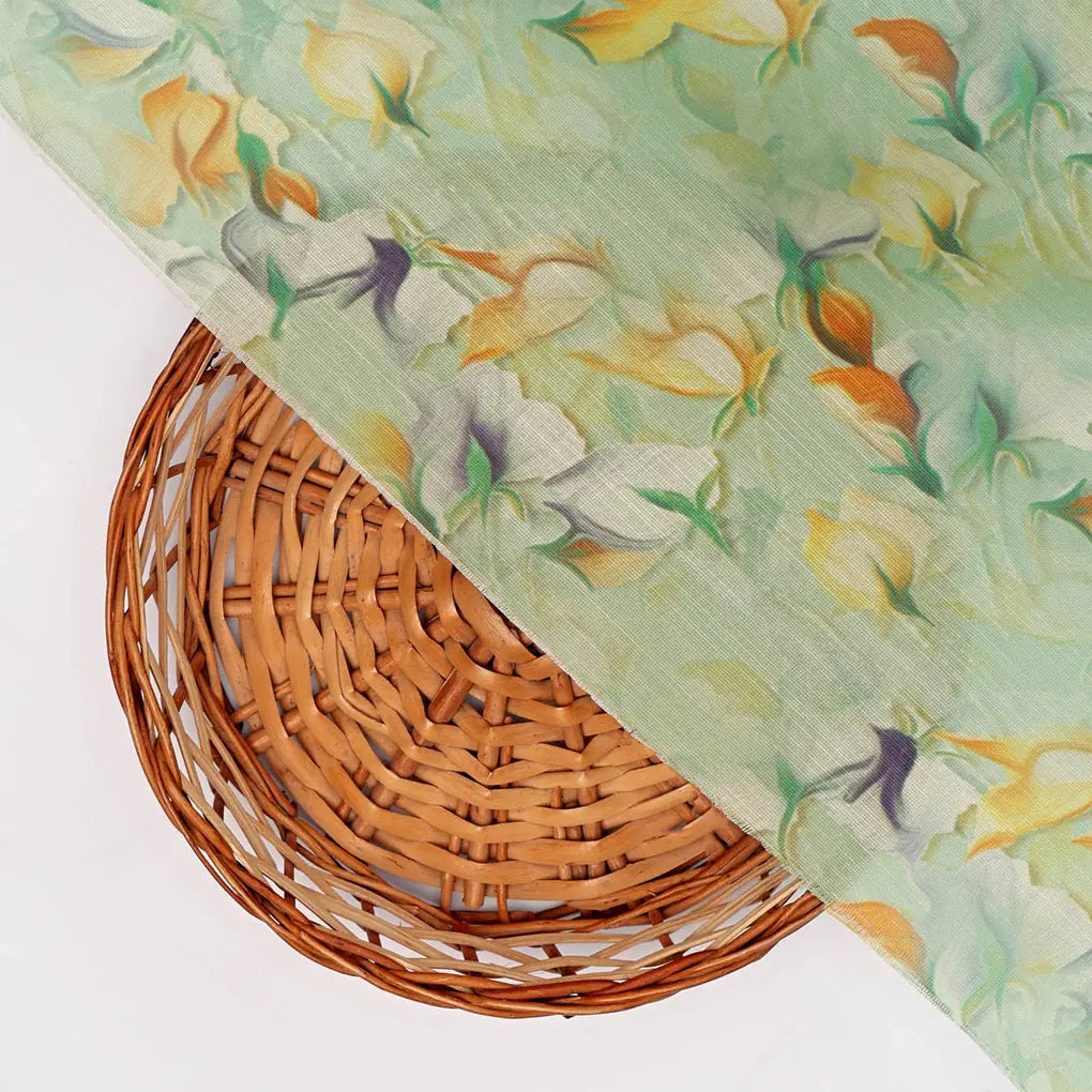 Linen Satin Floral Printed Fabric – 202a2381copy