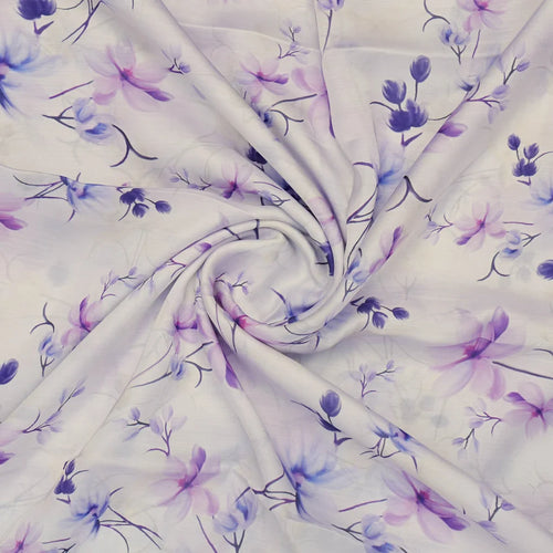 Purple Floral Printed Linen Fabric – 202a2394copy