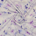 Purple Floral Printed Linen Fabric – 202a2394copy