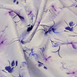 Purple Floral Printed Linen Fabric – 202a2395copy