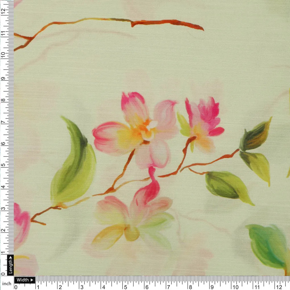 Linen Floral Printed Fabric – 202a2398copy