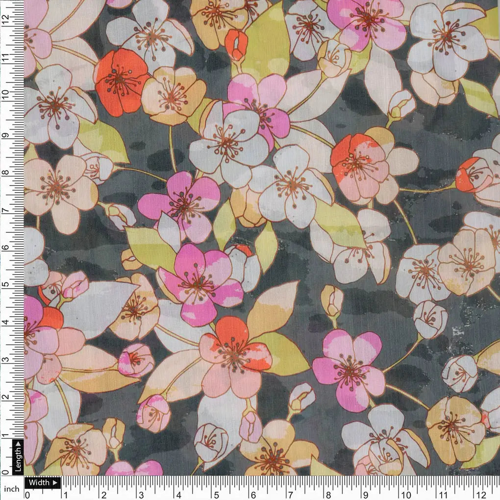 Black Floral Linen Satin Fabric – 202a2450copy