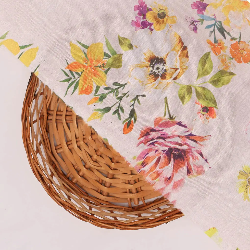Peach Floral Linen Fabric – 202a2473copy