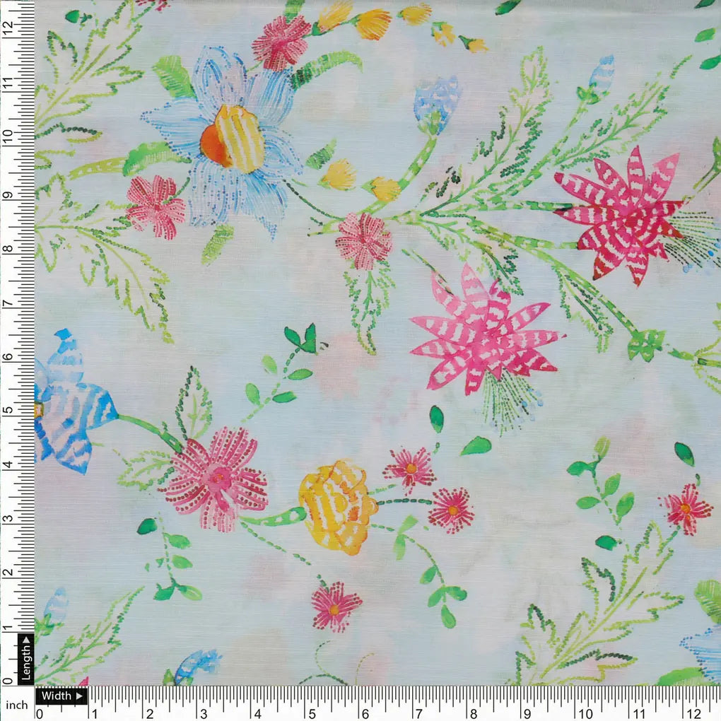 Linen Floral Printed Fabric – 202a2480copy