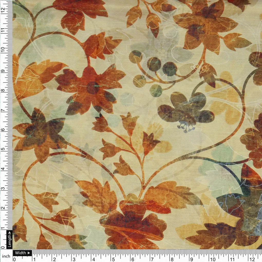 Linen Satin Floral Printed Fabric – 202a2500copy