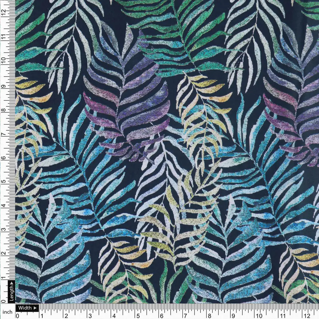 Tropical Leaves French Crepe Fabric – 202a2537copy