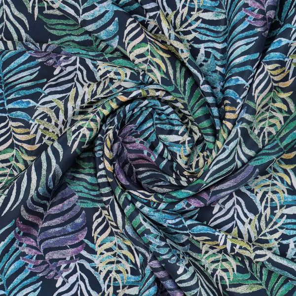 Tropical Leaves French Crepe Fabric – 202a2539copy - alternate view