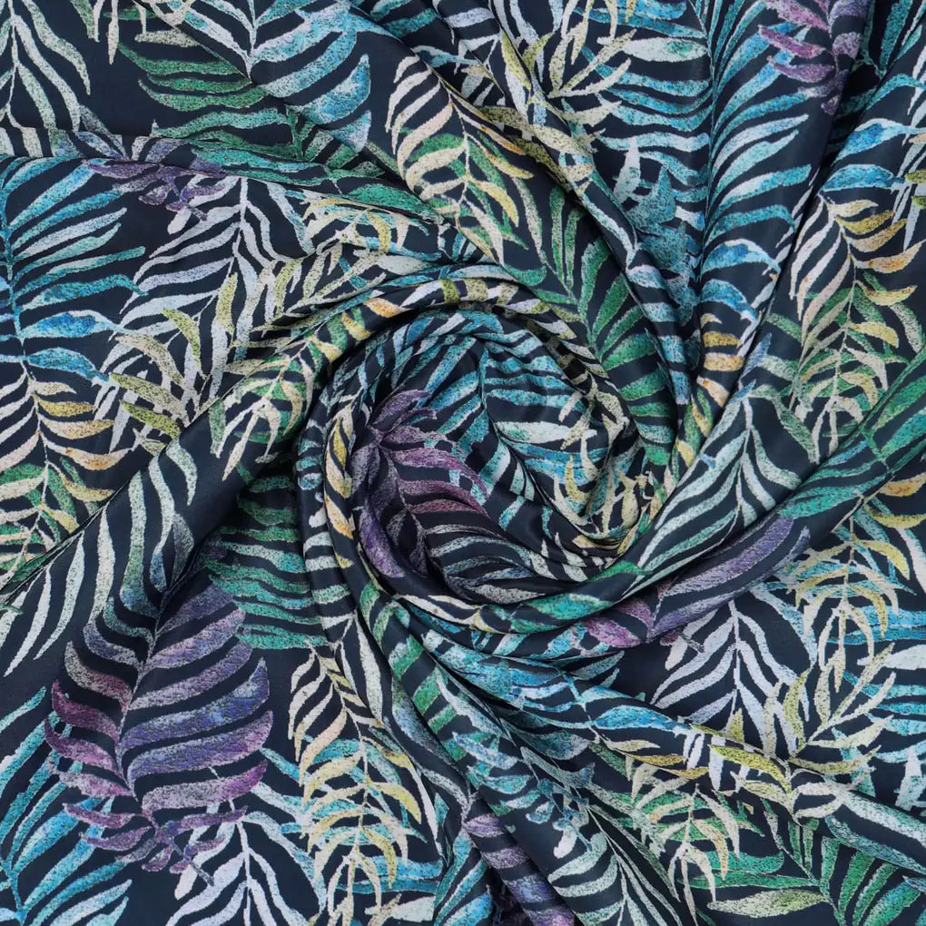 Tropical Leaves French Crepe Fabric – 202a2539copy