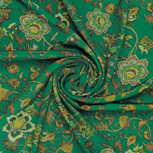 Green Floral French Crepe Fabric – 202a2575copy