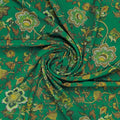 Green Floral French Crepe Fabric – 202a2575copy
